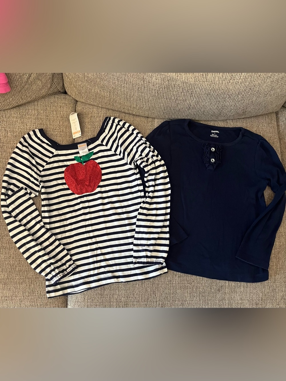 Girls Gymboree 2 Long-Sleeve Shirts size 7. One is NWT